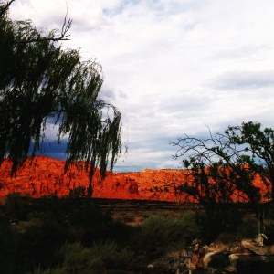 The view from the resort. So red!