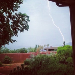 Watching a lightening storm